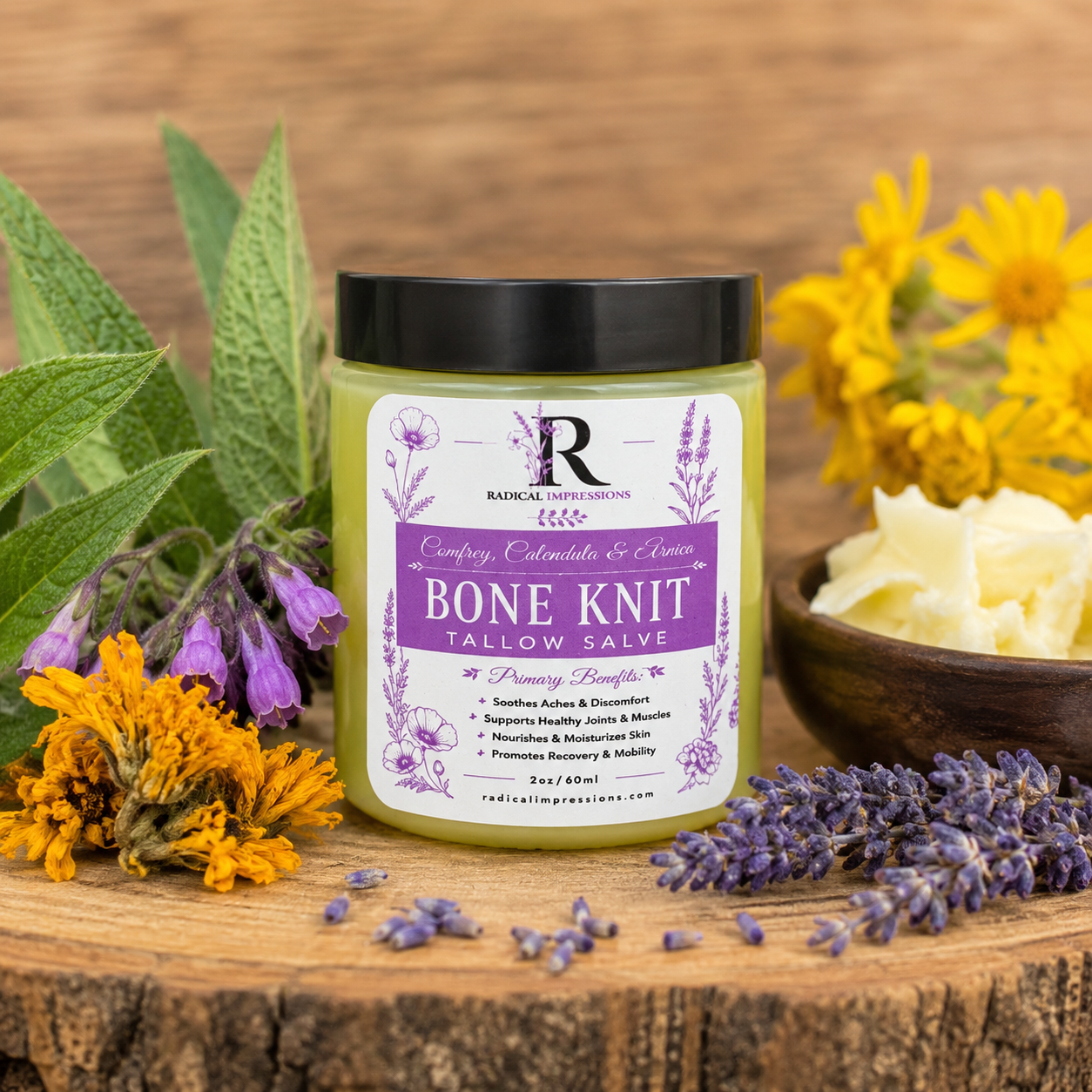 bone knit tallow salve