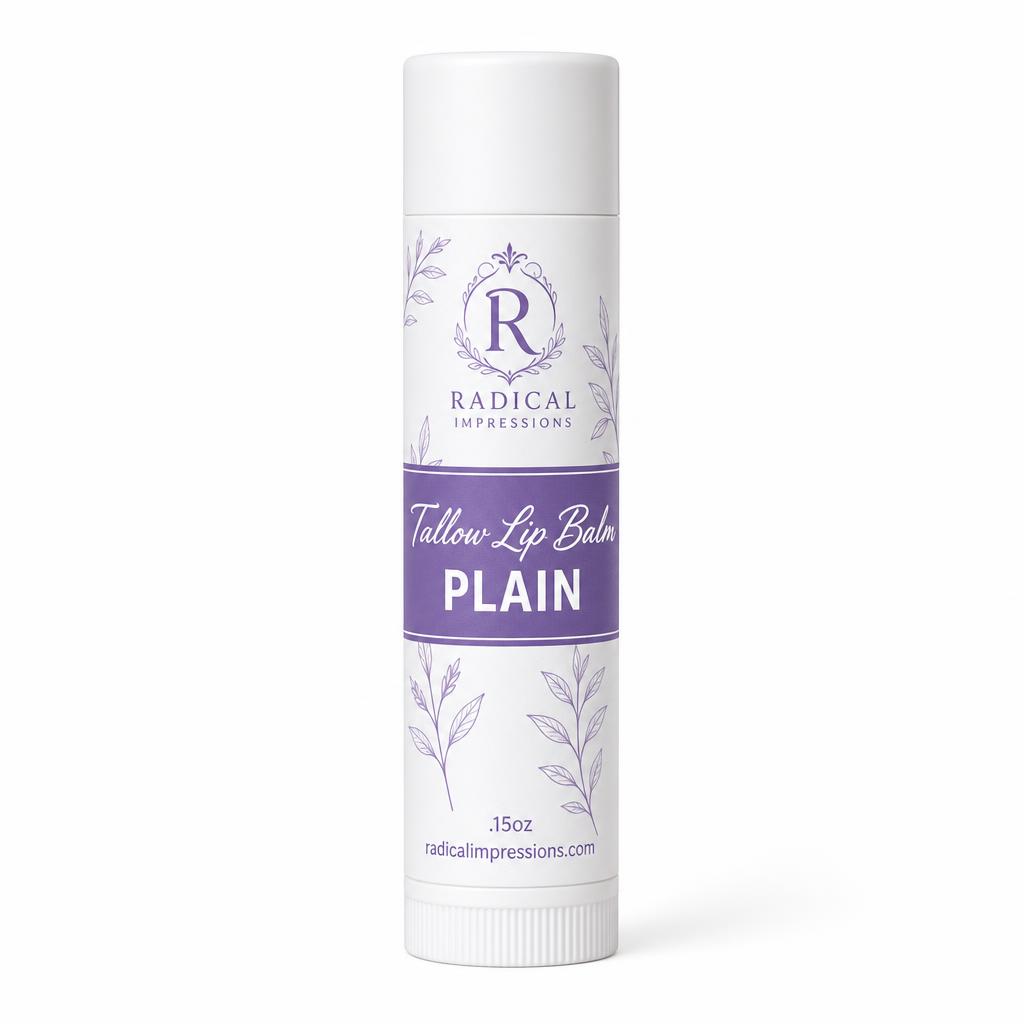 tallow lip balm plain